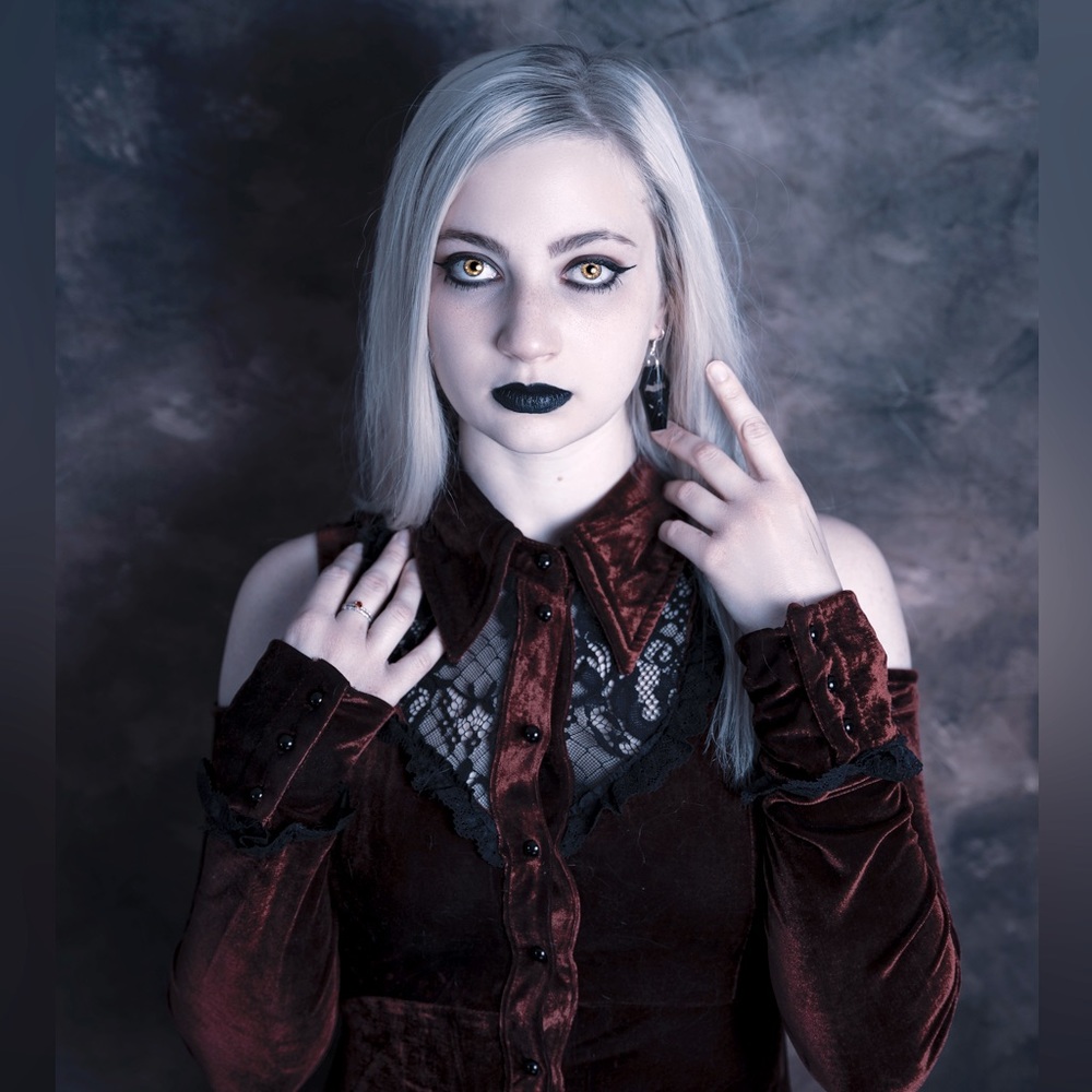 Killstar Dead Silent Shirt Dress (Red)